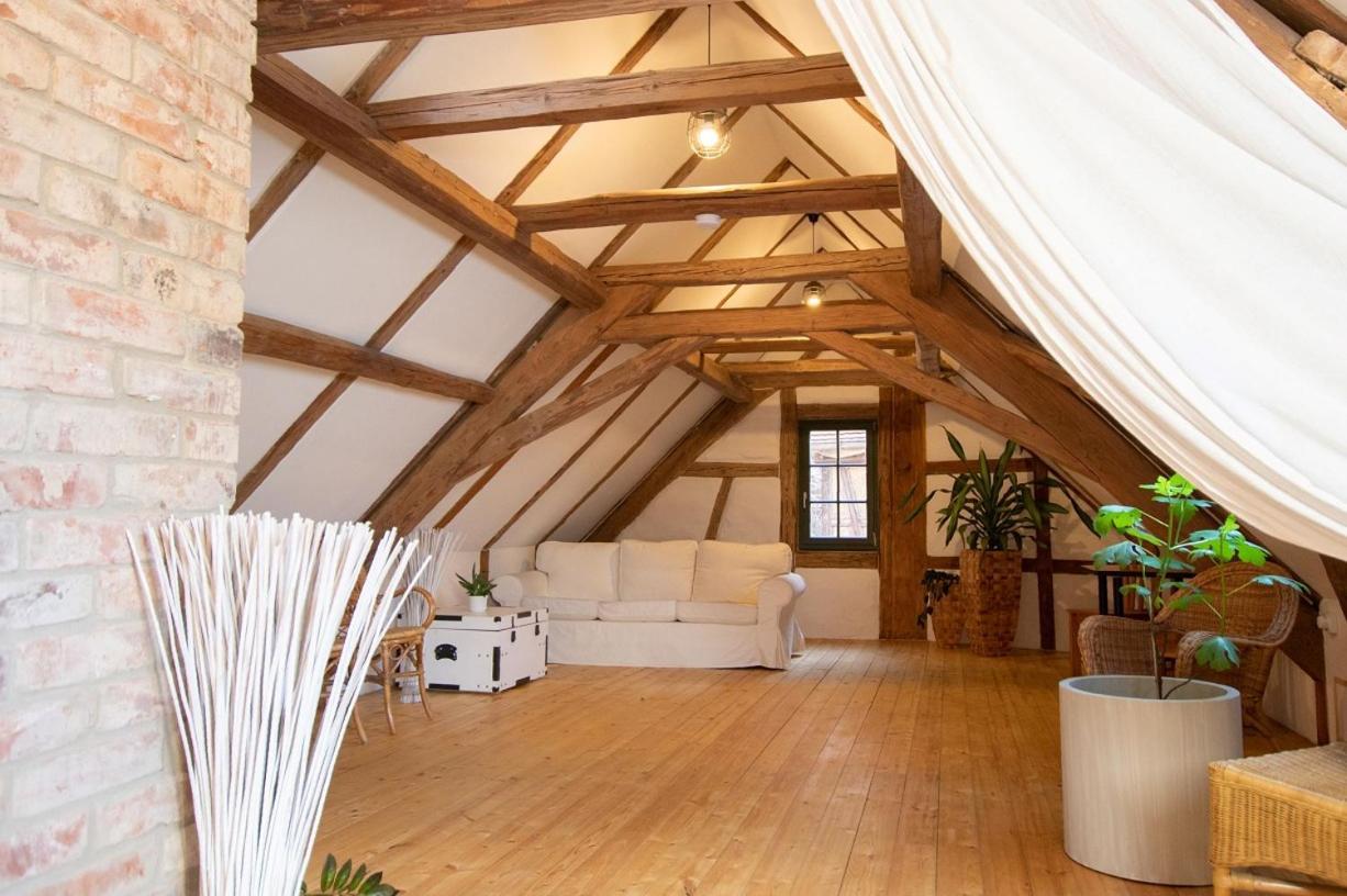 Naturhof-Papiermühle 2 Bett-Zimmer Rosenrot Bollberg Exterior foto